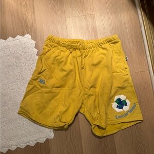 Yellow Madhappy Recycle Logo Shorts